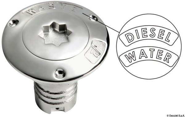 Tappo imbarco inox Diesel 50 mm - 20.461.03